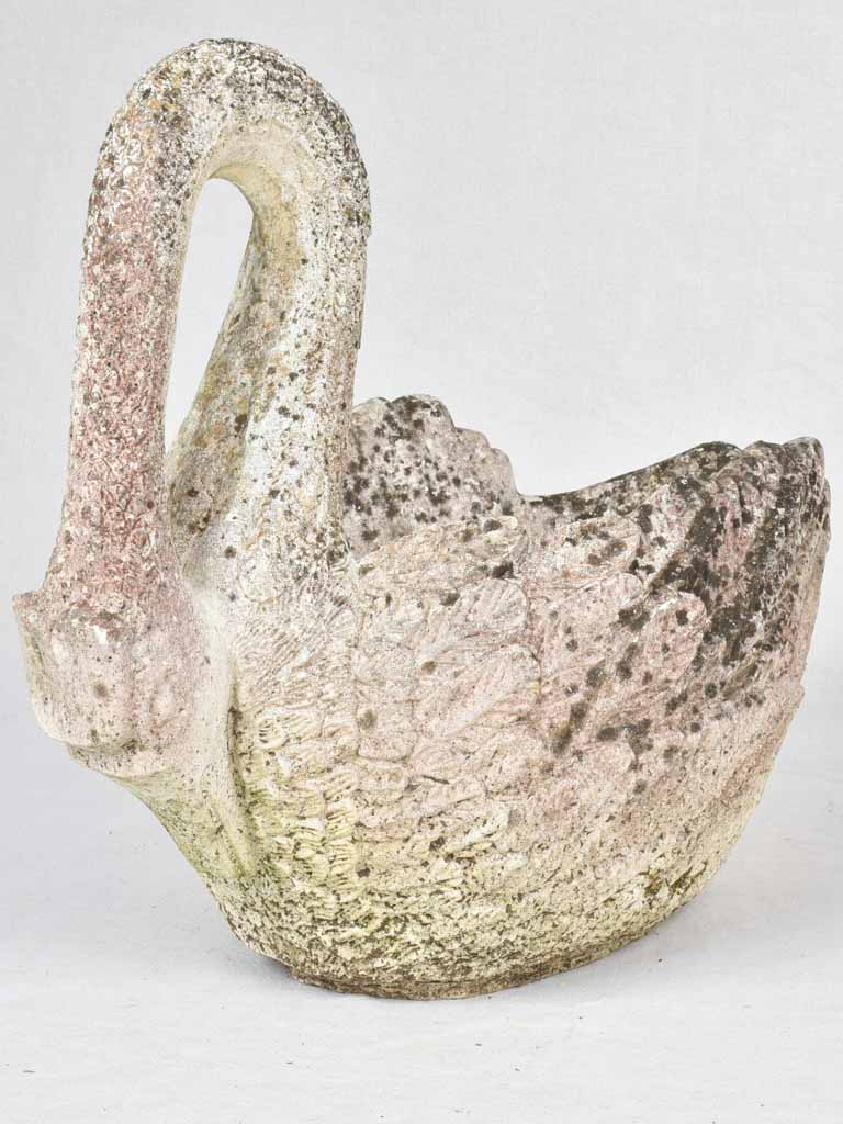 Pair of vintage French swan planters 1960s - 19"