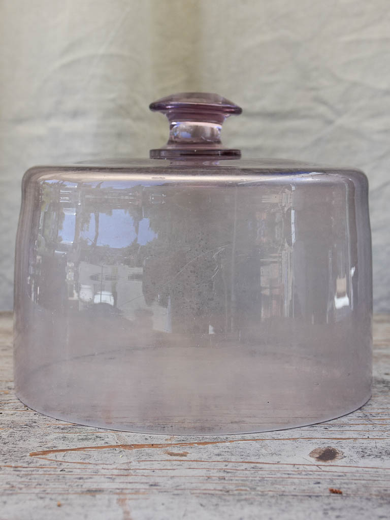 Hand-Blown Purple Glass Patisserie Globe Cloche