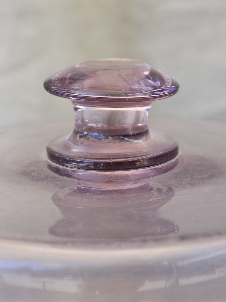 Hand-Blown Purple Glass Patisserie Globe Cloche