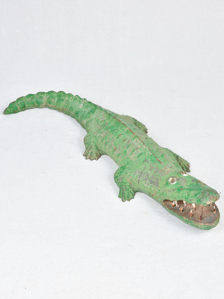 Antique cast iron crocodile sculpture / fountain 43¼"