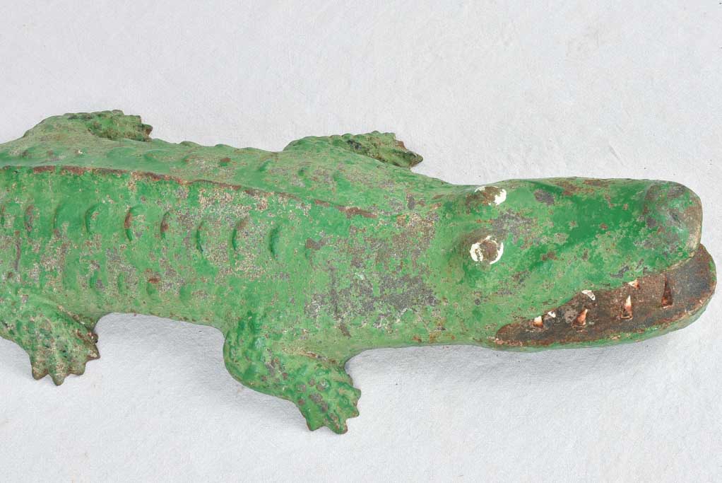 Antique cast iron crocodile sculpture / fountain 43¼"