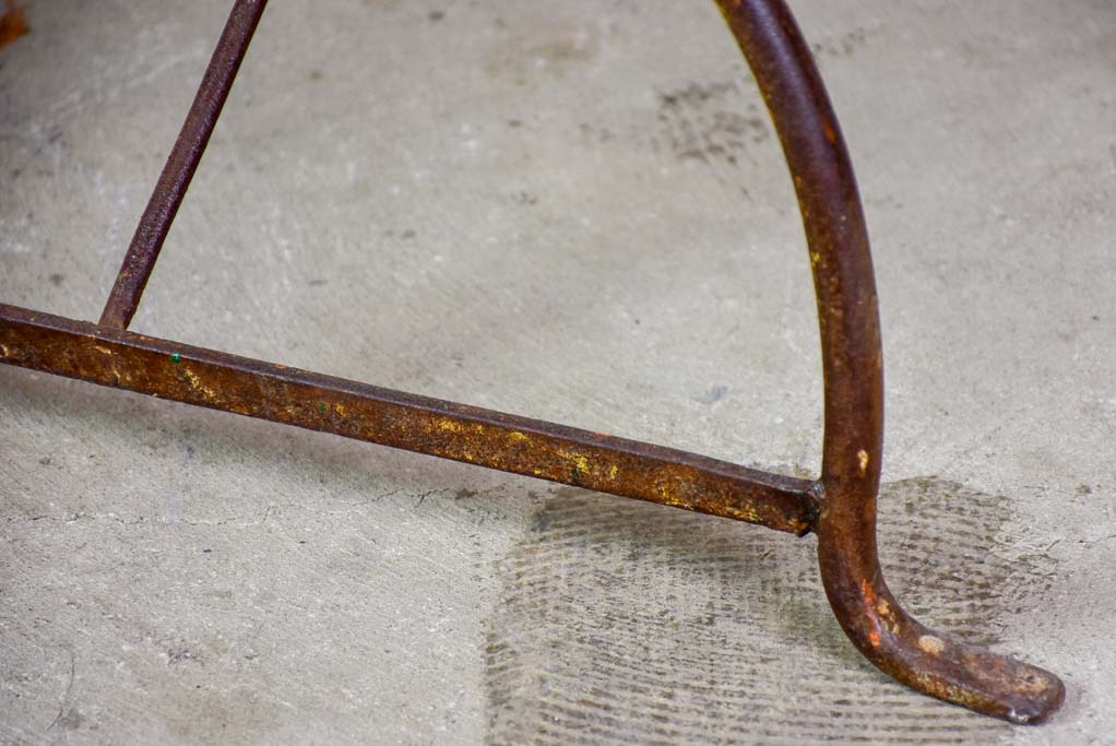 Antique French garden table with marble top - rectangular 40½" x 24½"