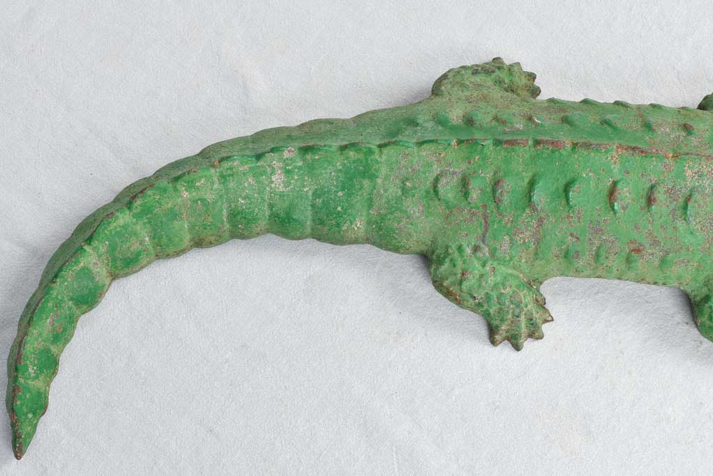 Antique cast iron crocodile sculpture / fountain 43¼"