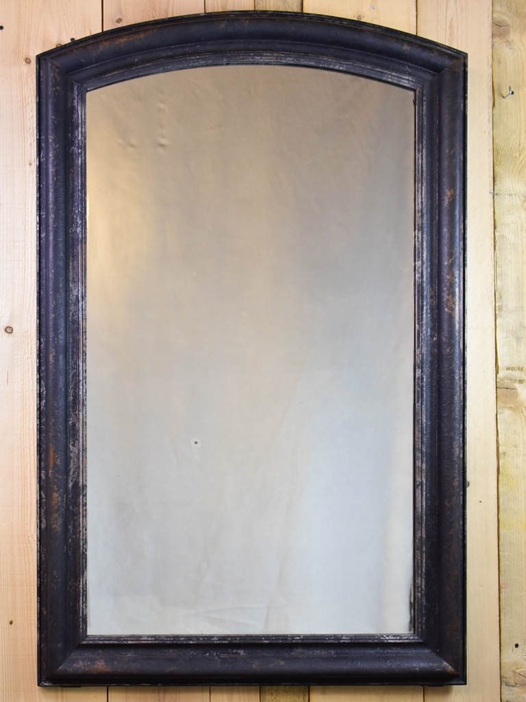 Large Louis Philippe style mirror with black painted walnut frame - 19th century 32" x 48¾"