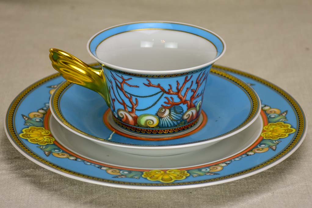 Collection of 5 cups, saucers and dessert plates - vintage Versace