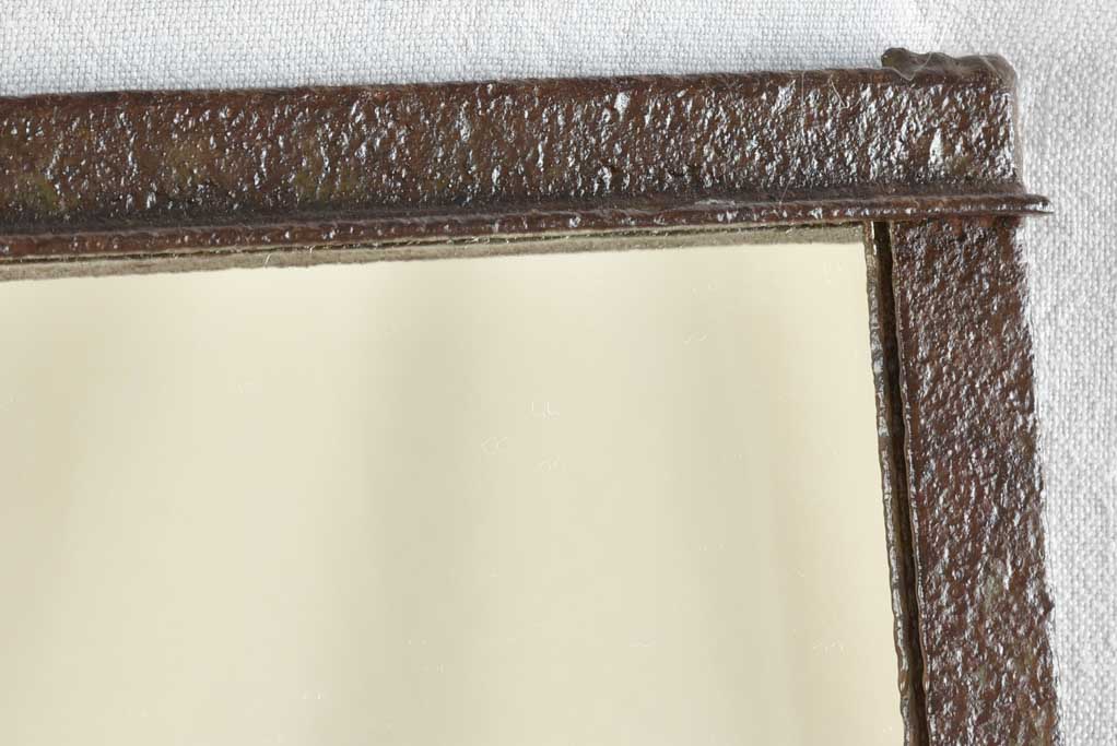 Historic Iron Mirror with Aged Patina