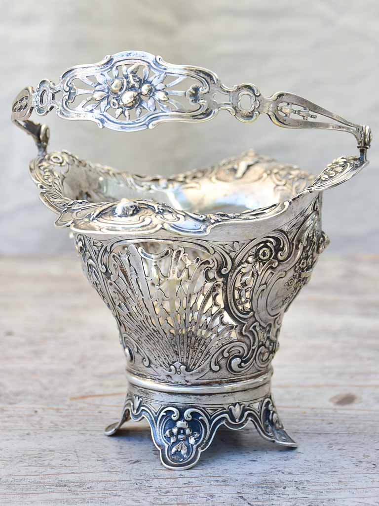 Superb French Art Deco silver-plate basket