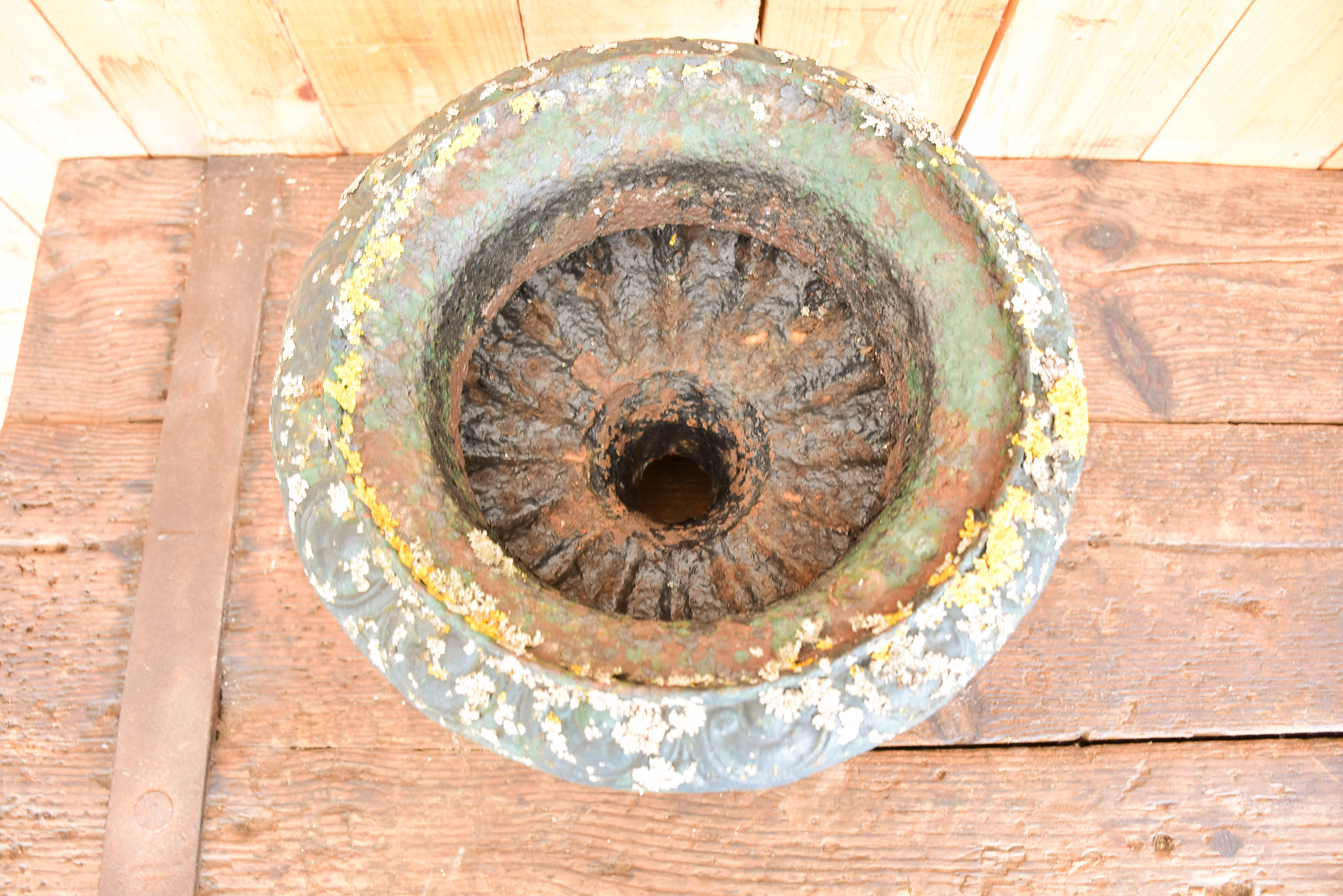 Pair of small antique garden urns