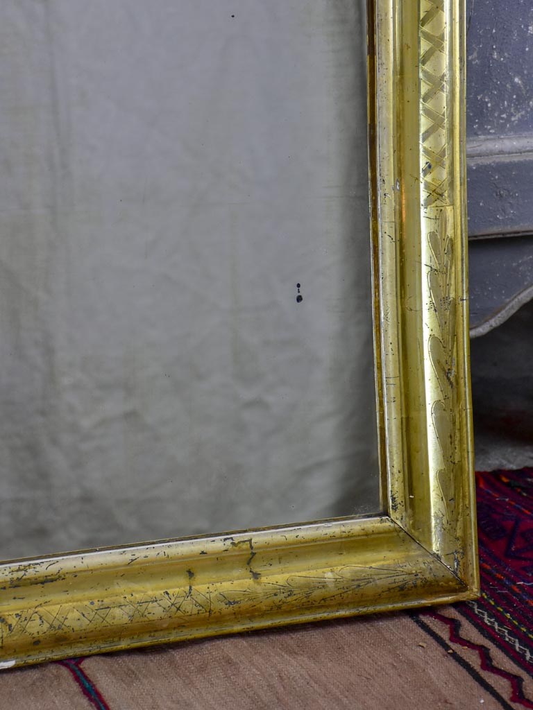 Antique French Louis Philippe mirror with gilded frame 25¼" x 37"