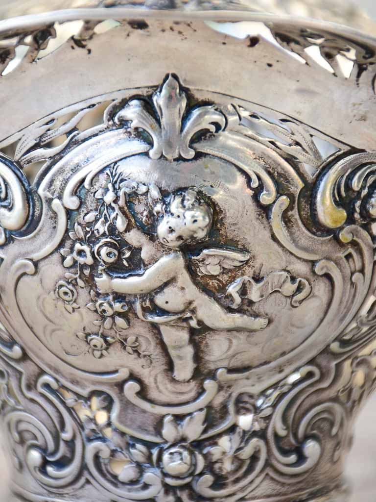 Superb French Art Deco silver-plate basket