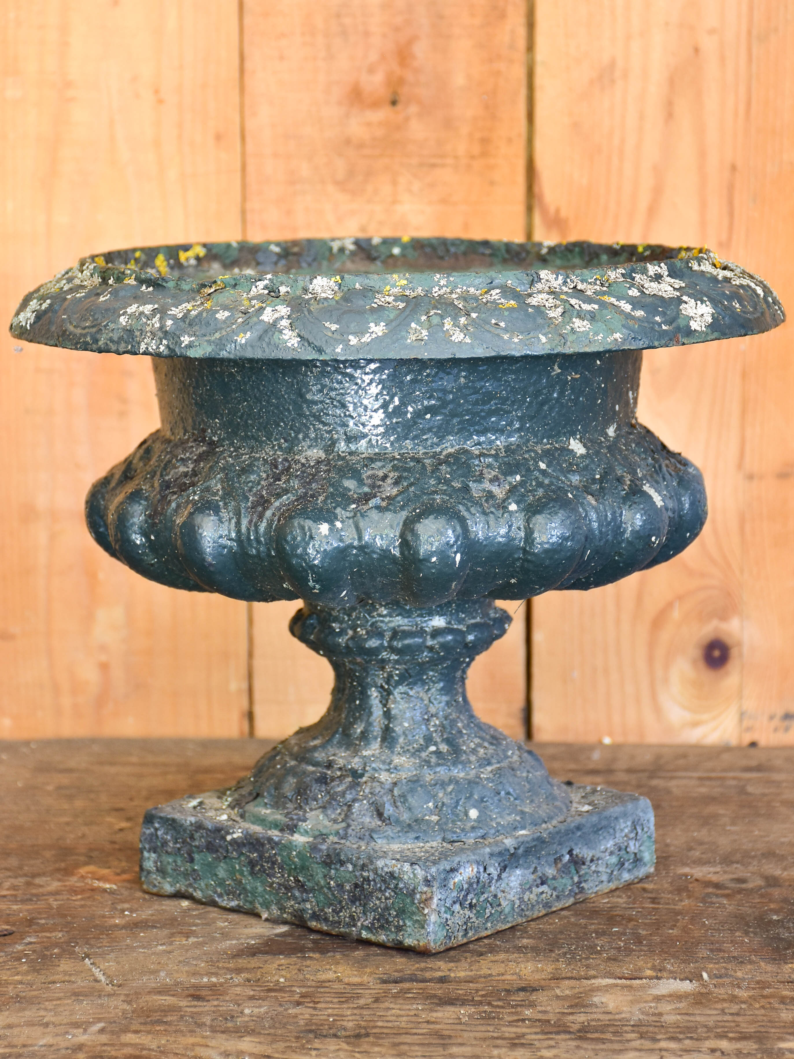 Pair of small antique garden urns