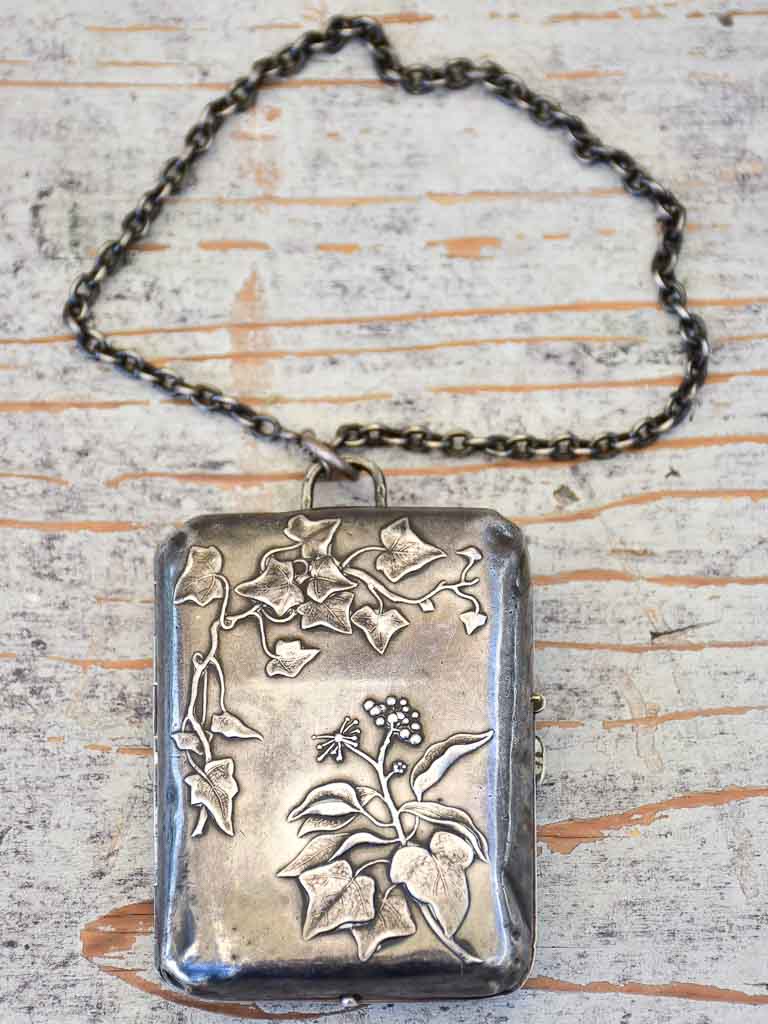 French Antique Metal Compact & Notebook