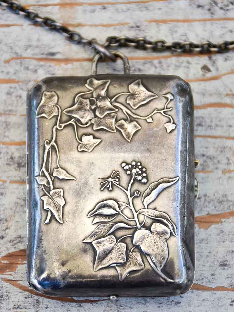 French Antique Metal Compact & Notebook