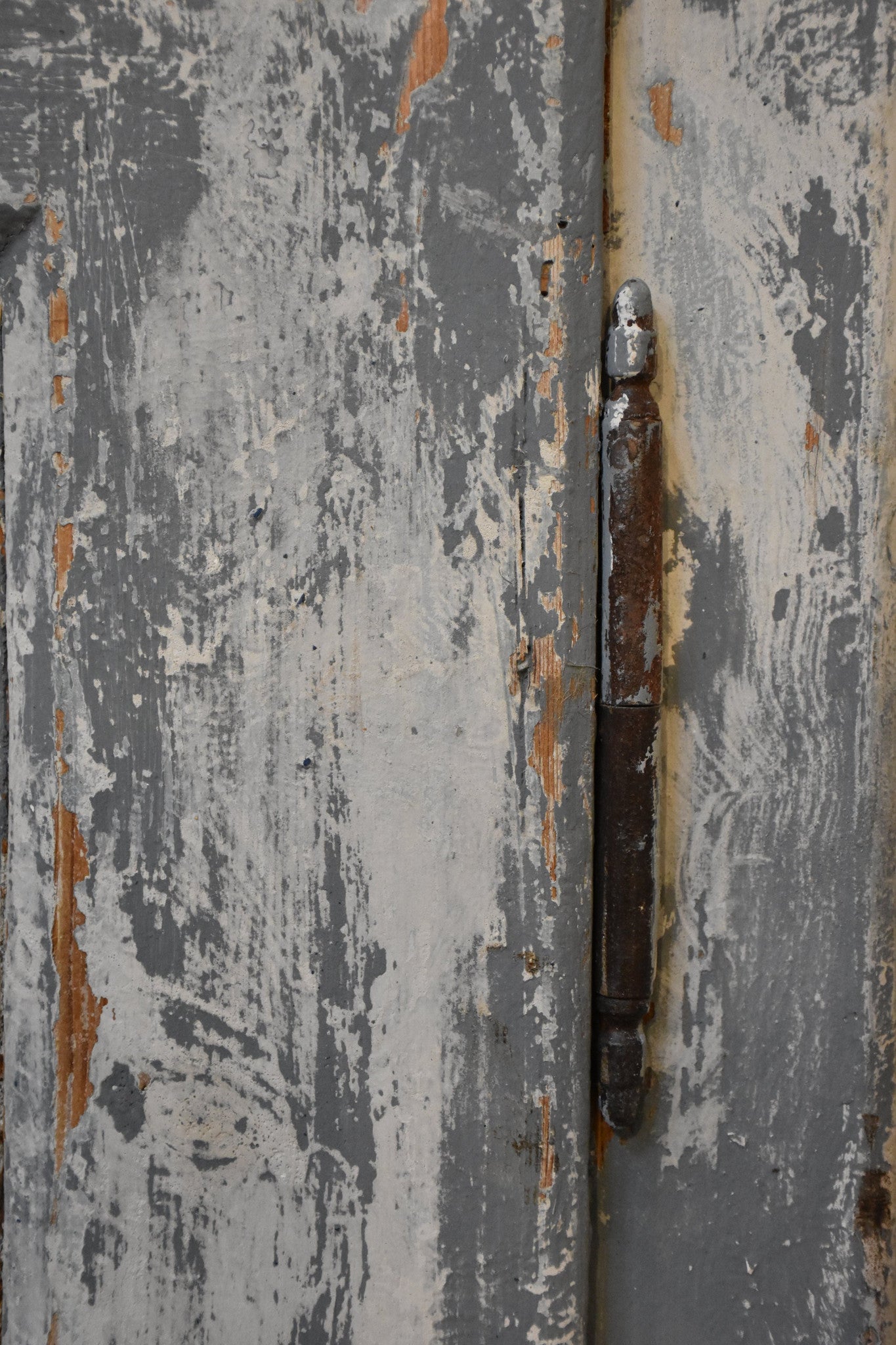 19th century French storage cabinet with blue patina