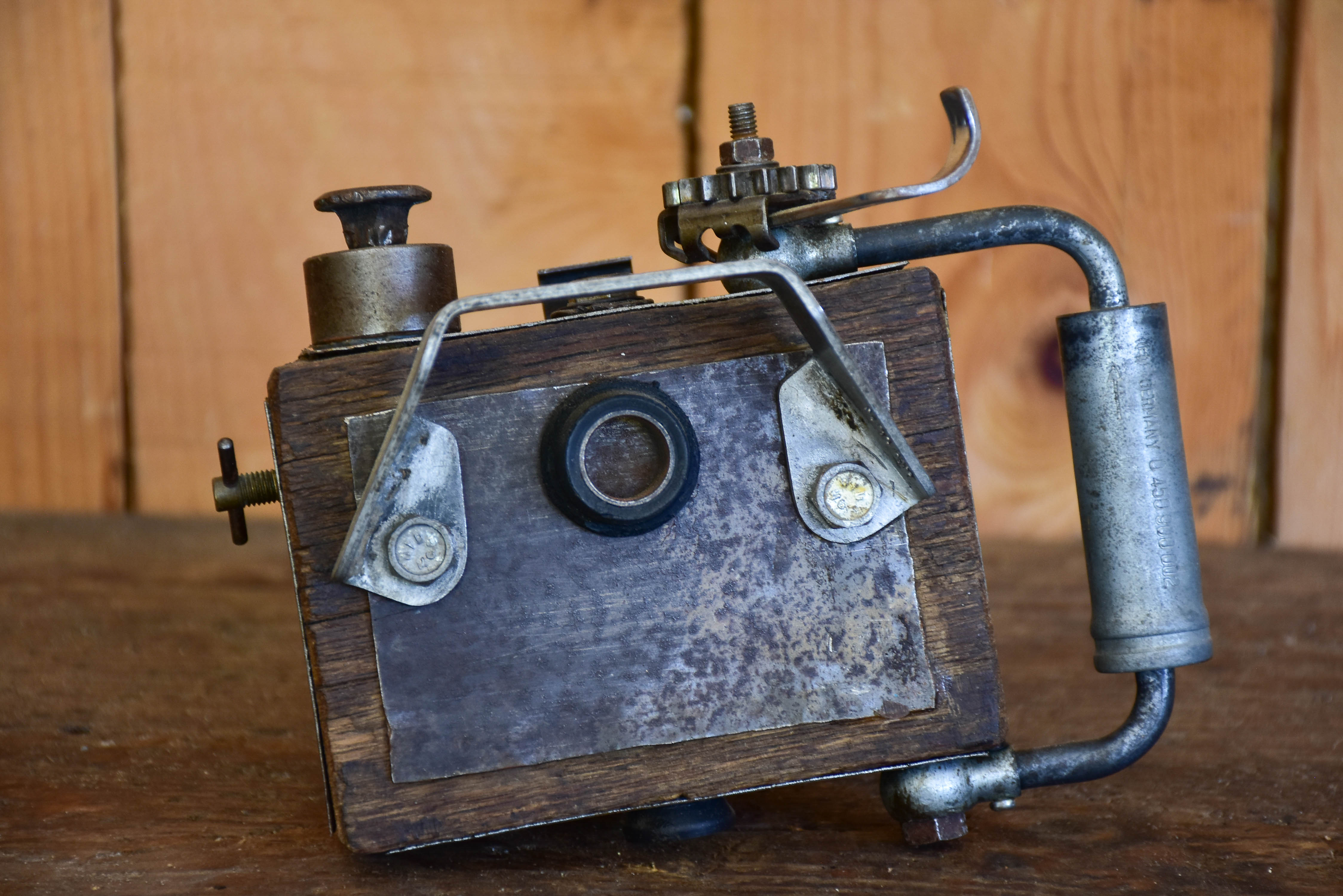 Sculpture of a camera by Bertrand Momb