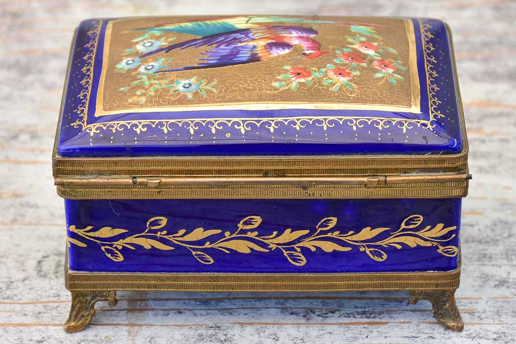 Gorgeous Antique French Porcelain Box