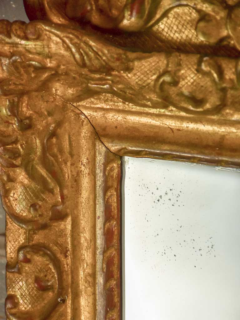 Louis XIV giltwood mirror 35" x 20½"