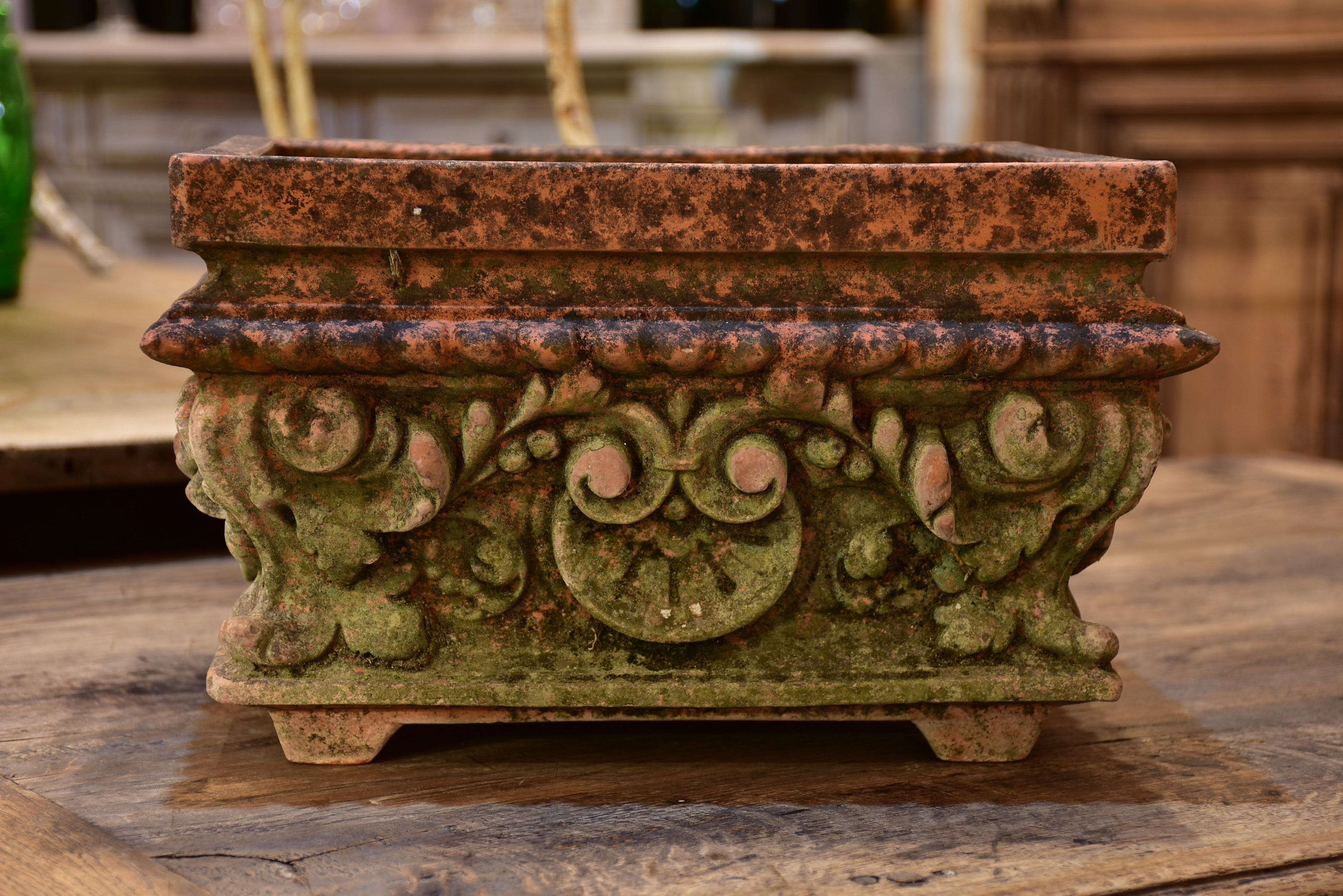 Antique French terracotta planter