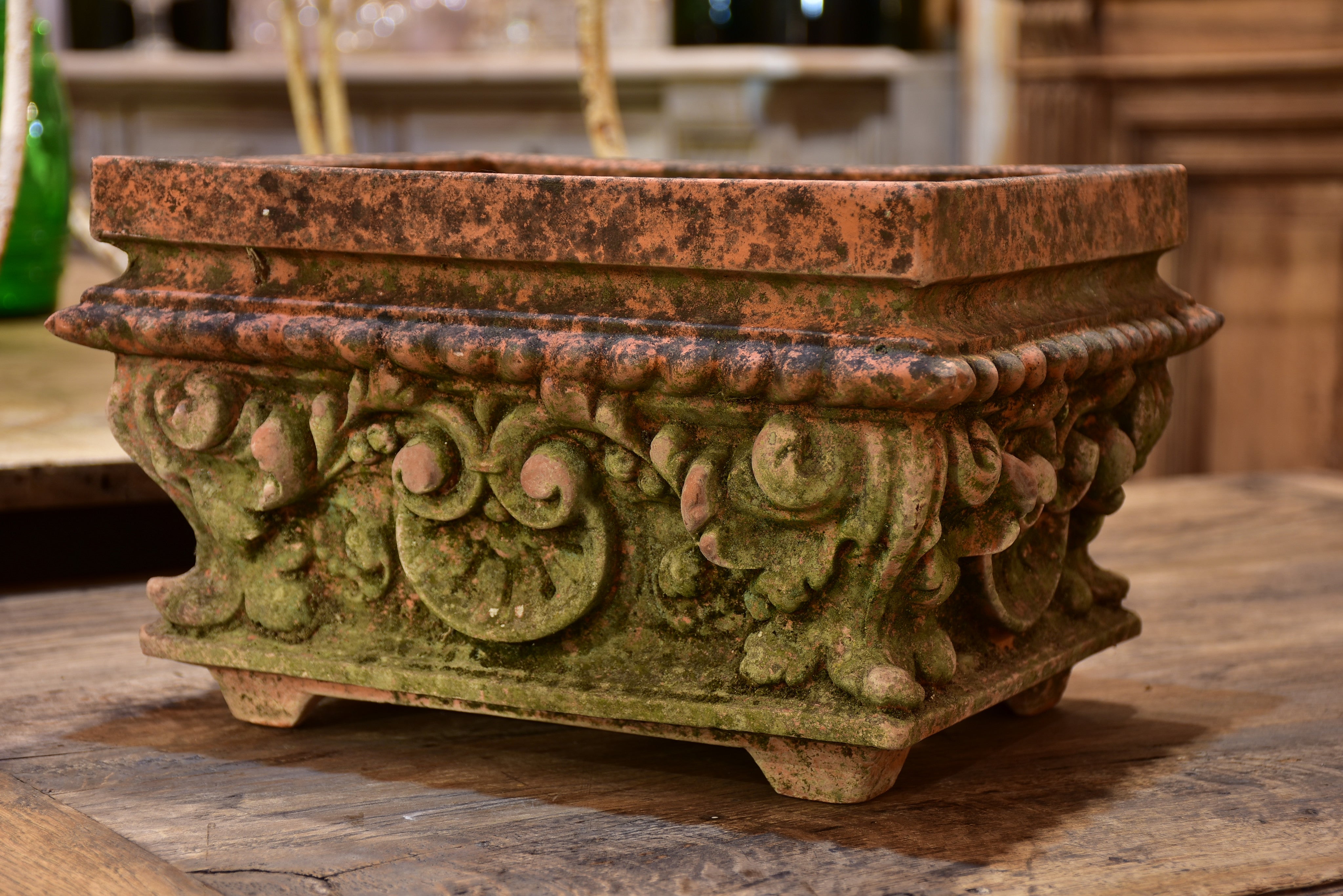 Antique French terracotta planter