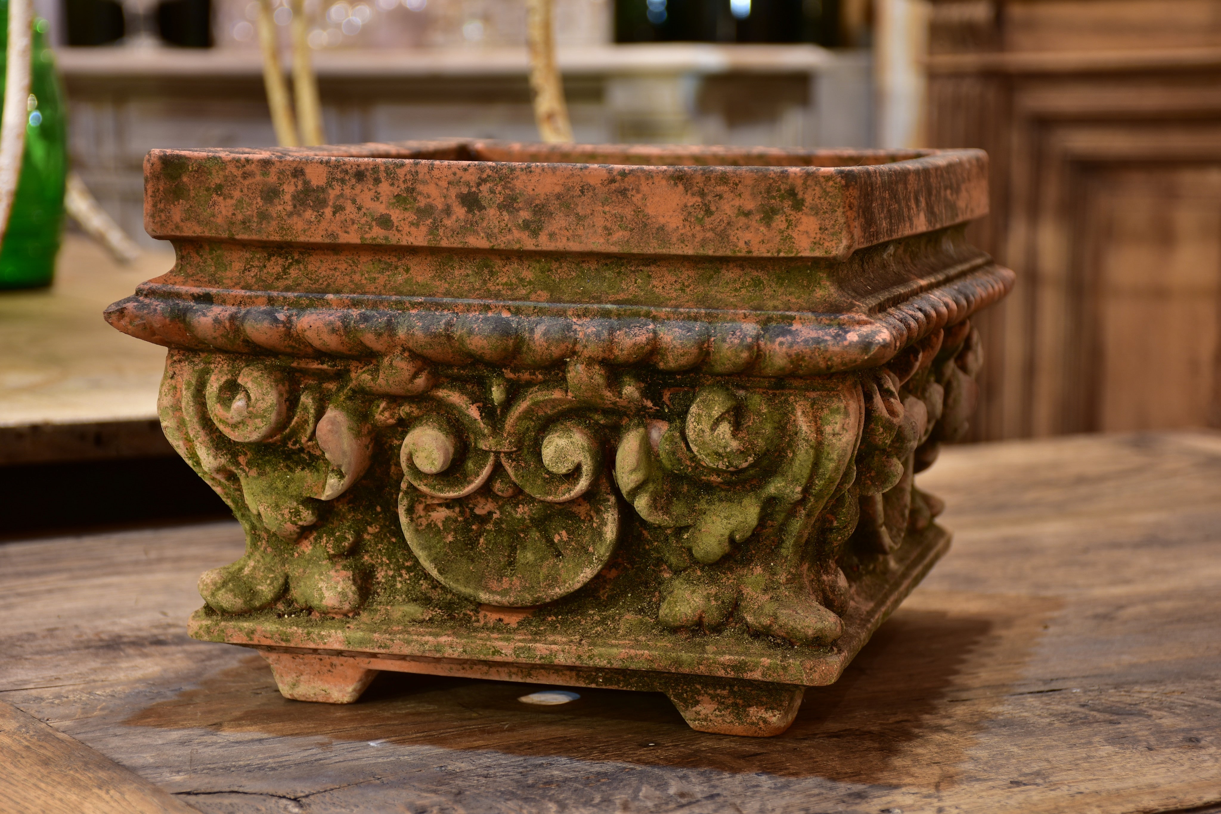 Antique French terracotta planter