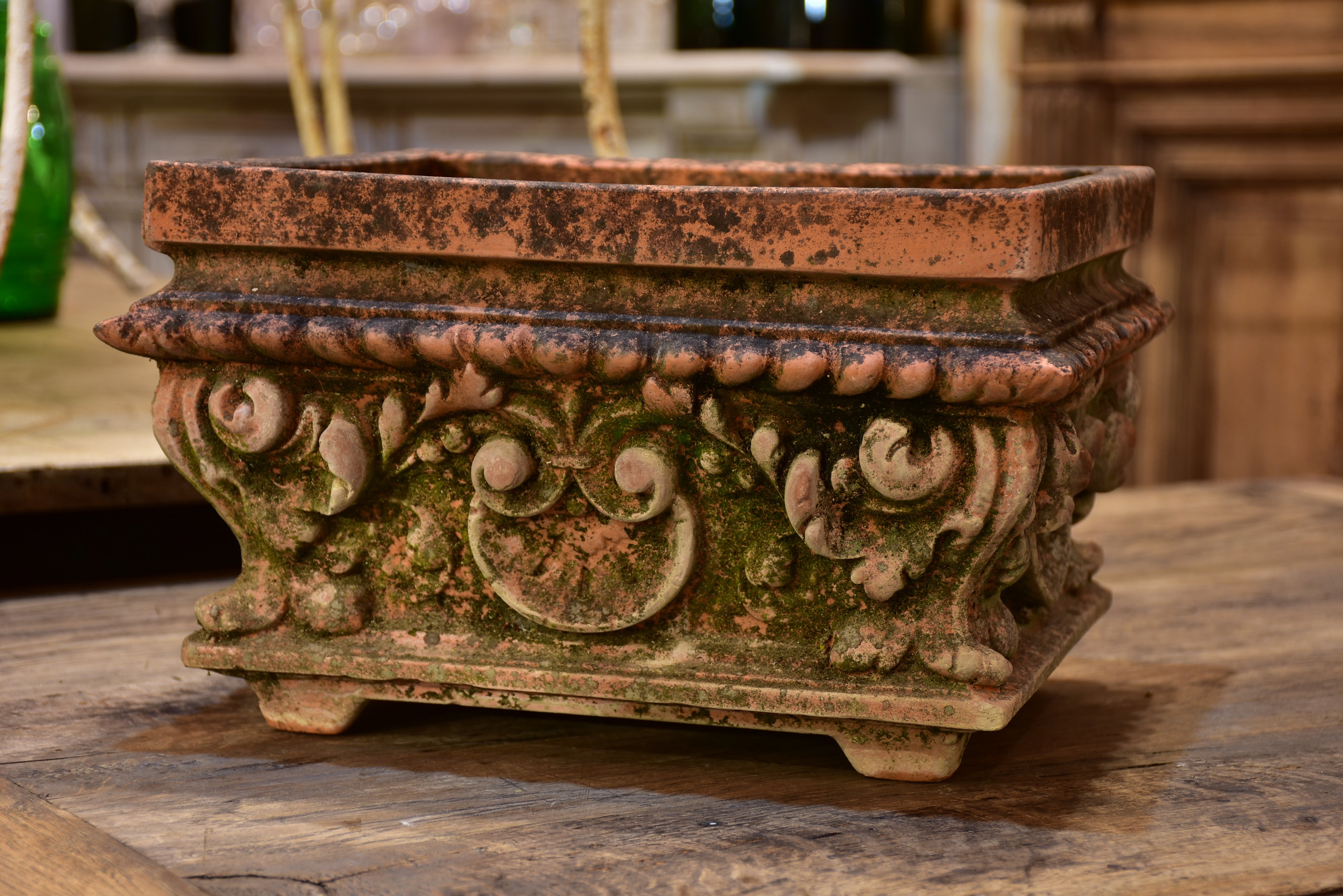 Antique French terracotta planter