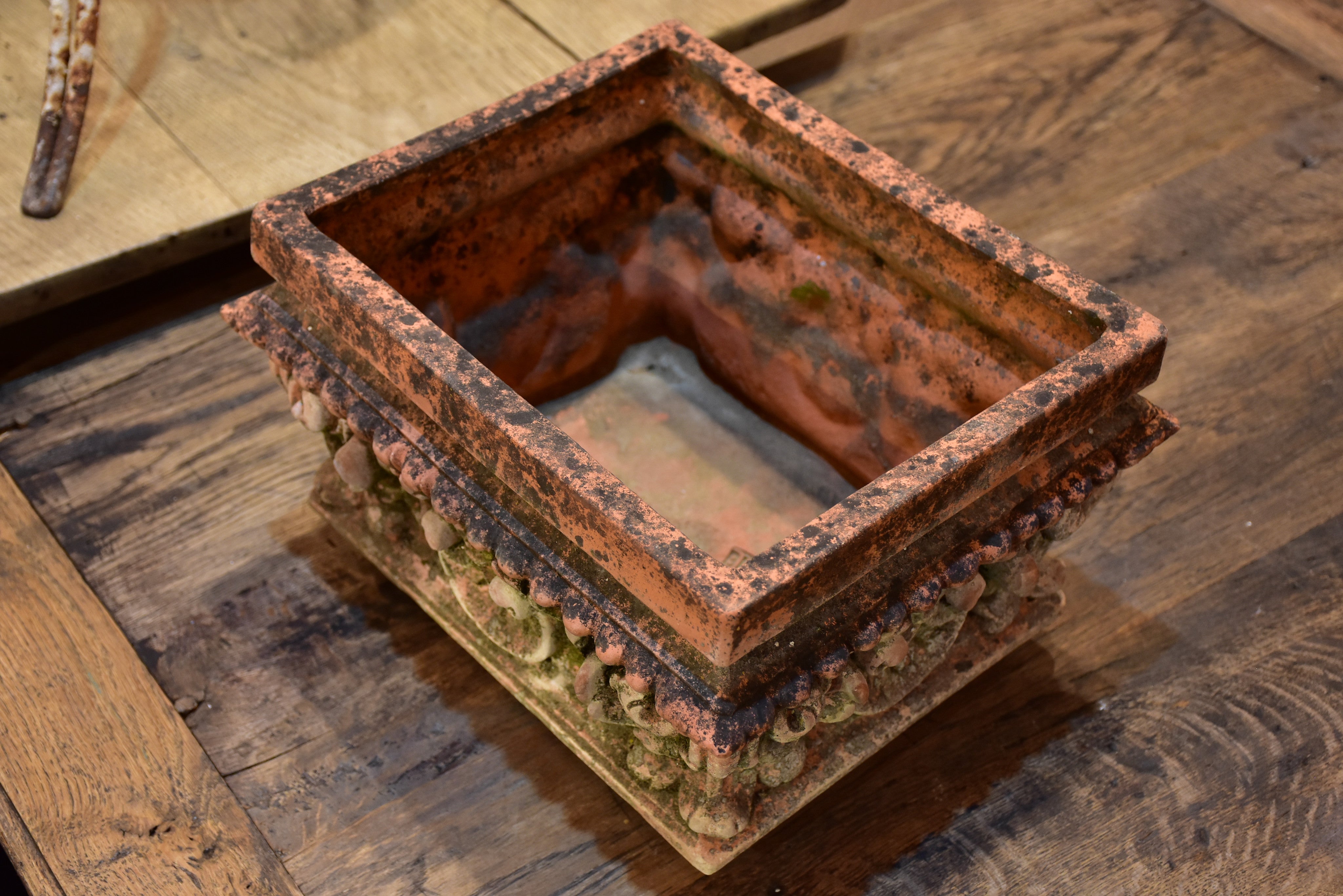 Antique French terracotta planter