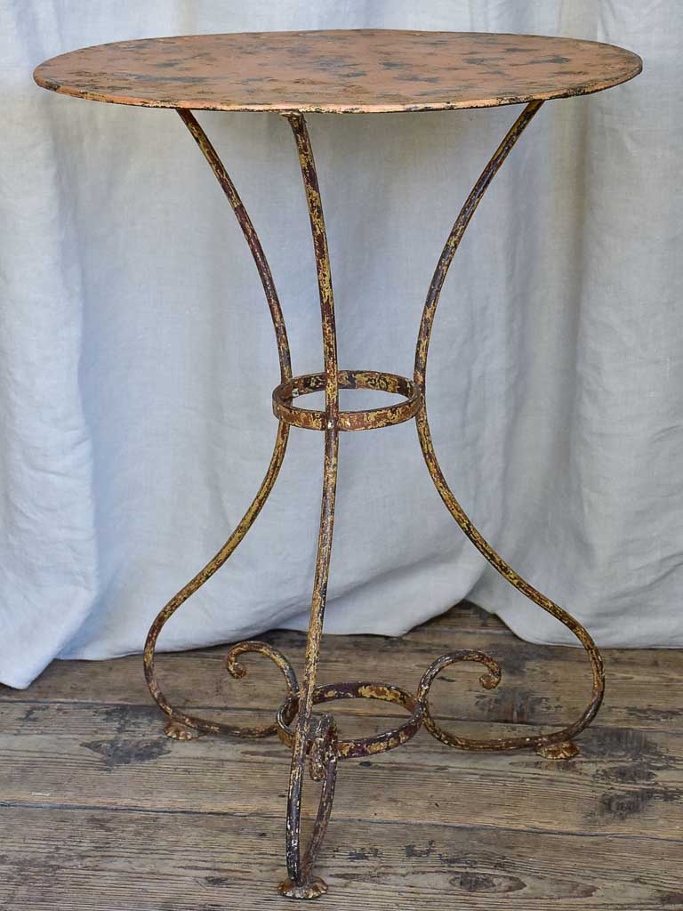 Antique Orange Patina Garden Table