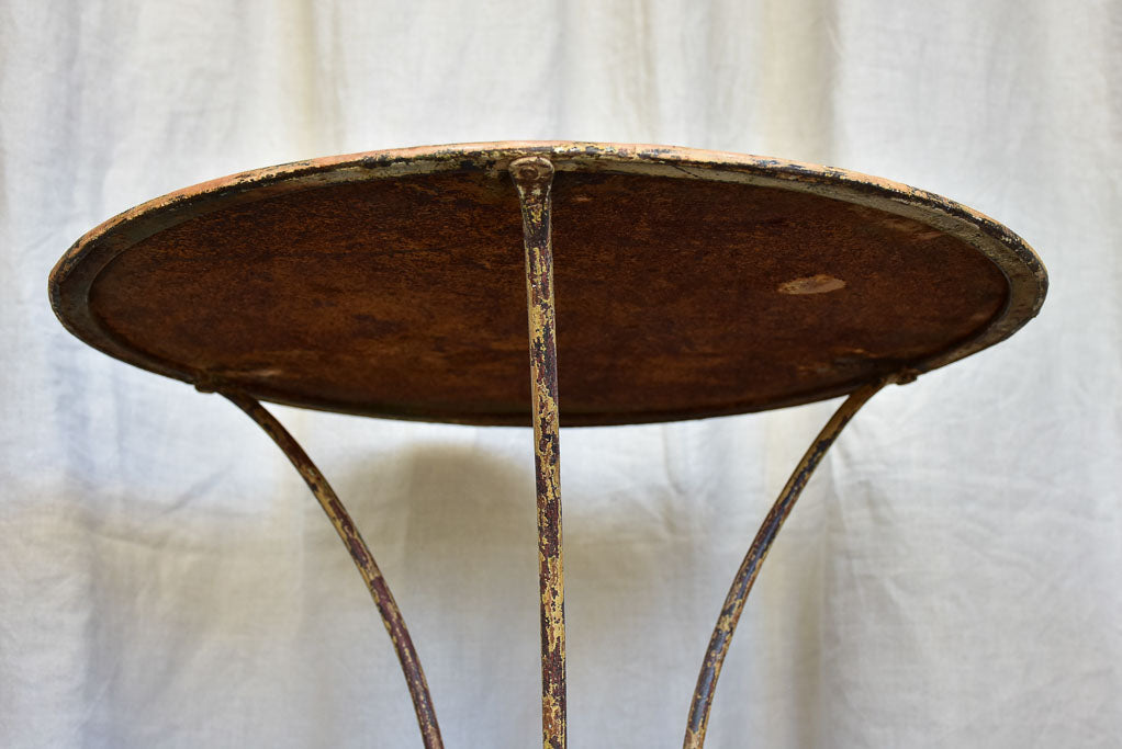 Antique Orange Patina Garden Table