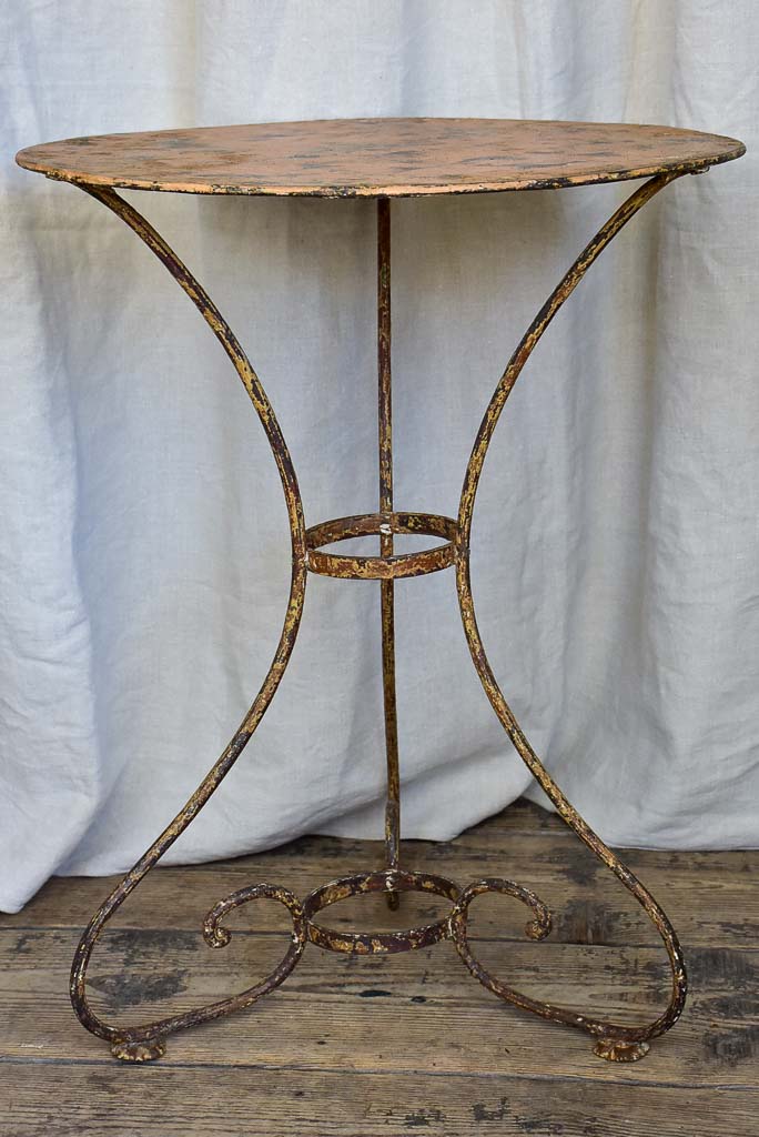 Antique Orange Patina Garden Table