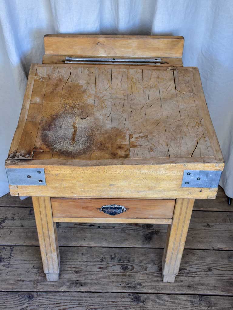 Mid-Century Small Butcher’s Block Table