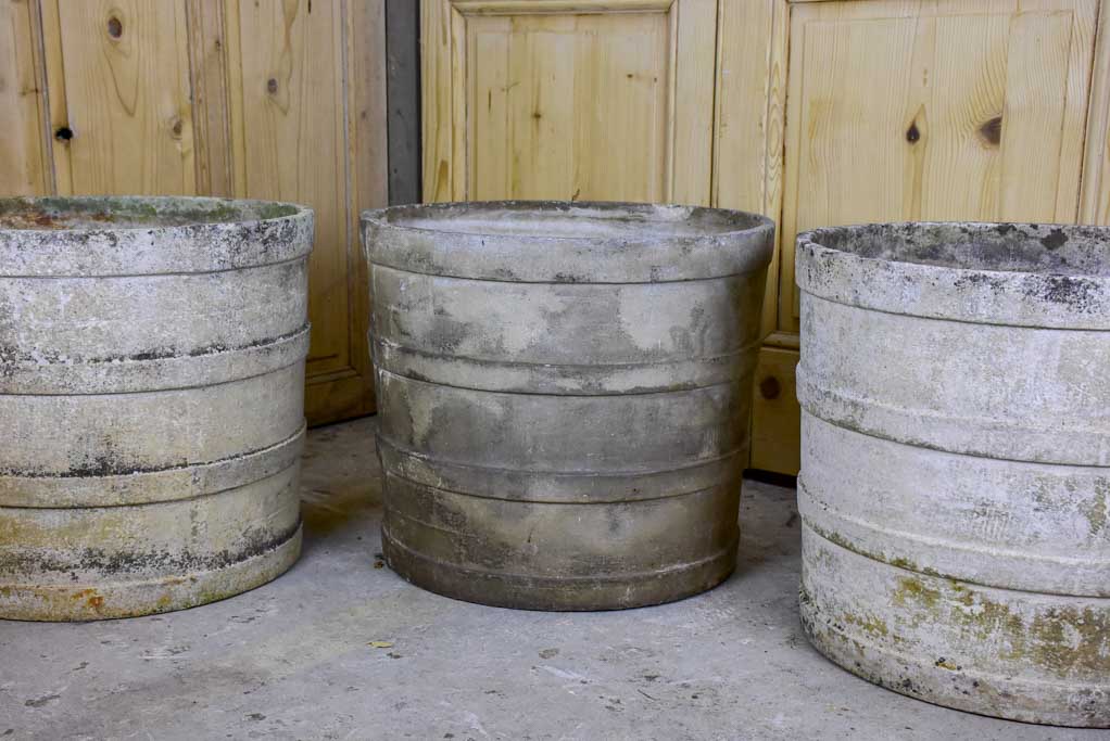 Four very large round Willy Guhl garden planters 20¾"