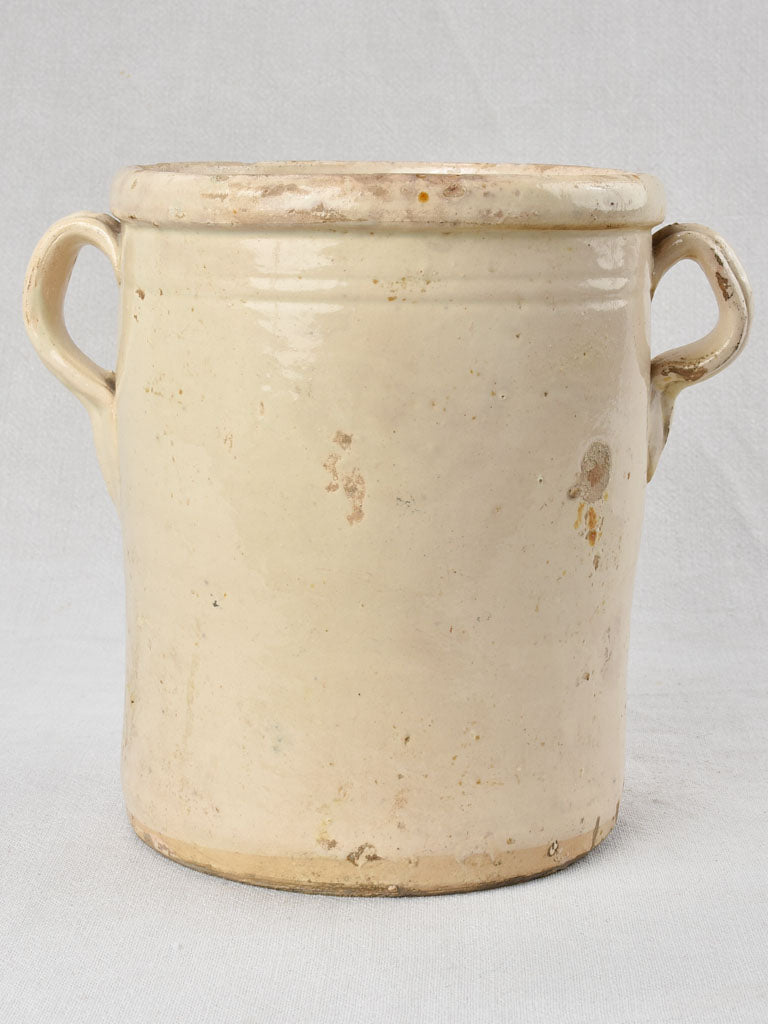 Antique Italian anchovy pot with handles 9¾"