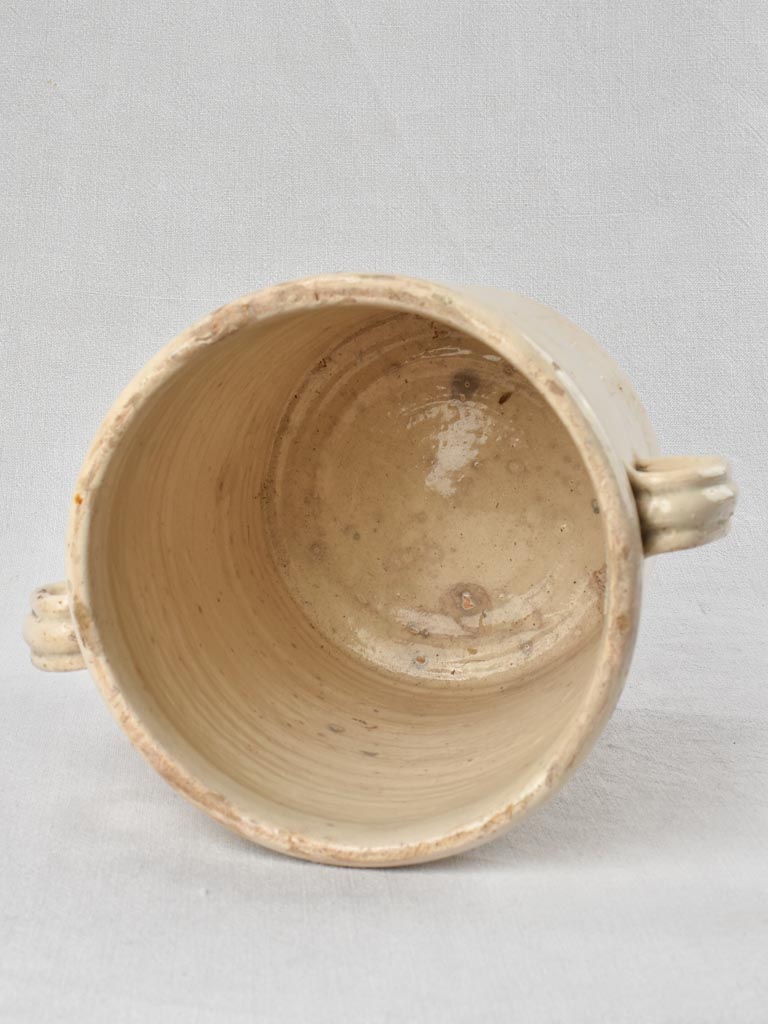 Antique Italian anchovy pot with handles 9¾"