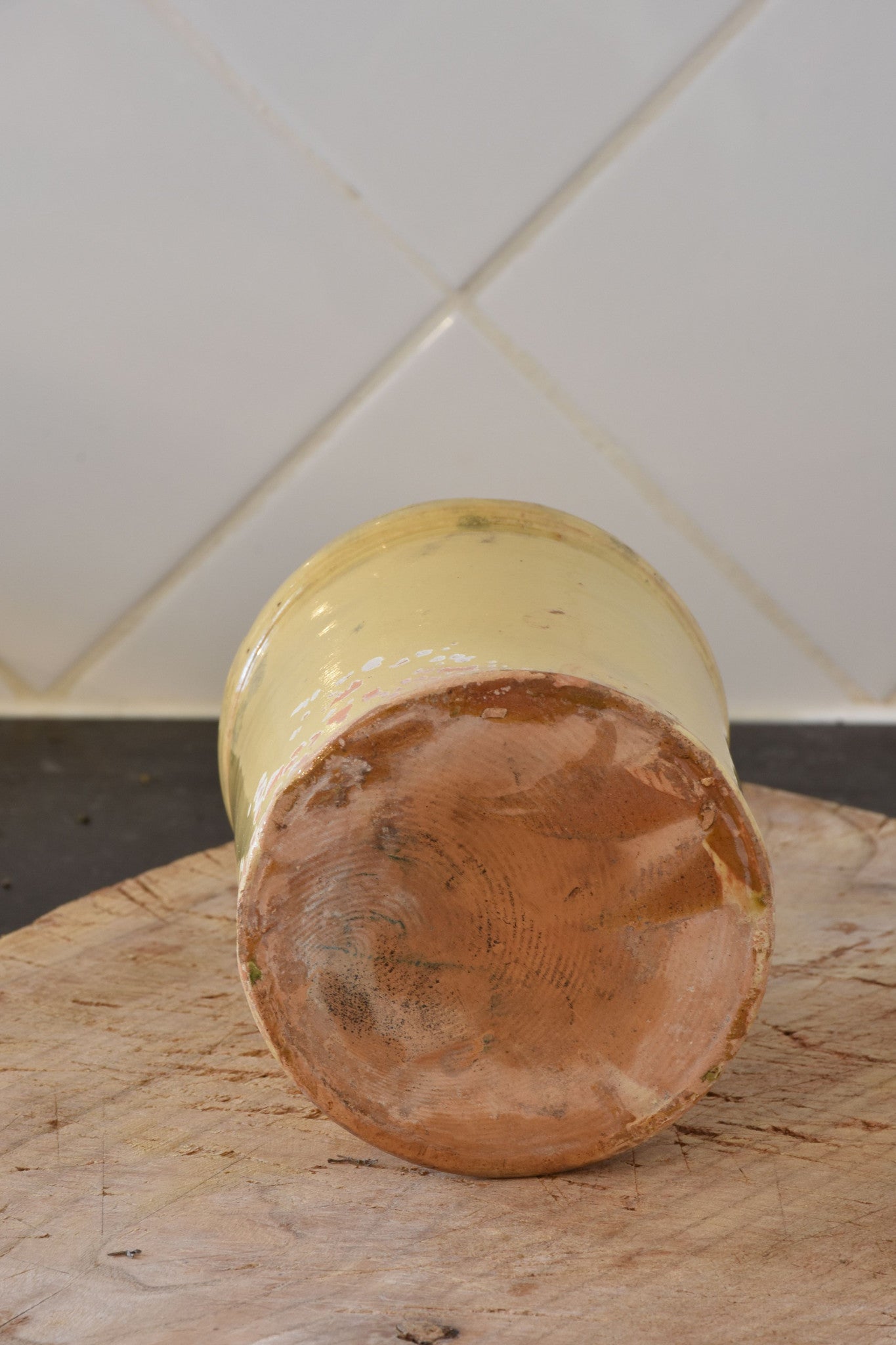 Preserving jars, yellow ware, 19th-century (two)