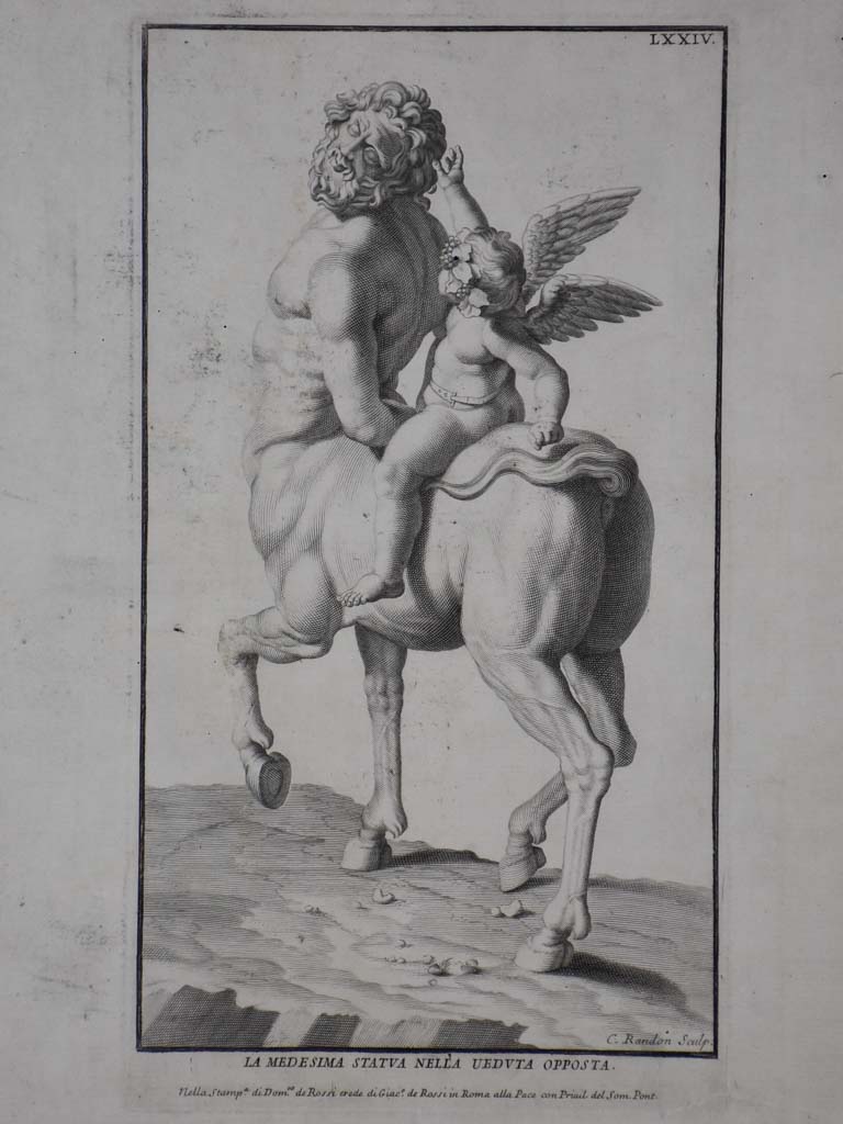 Collection of six antique Italian mythological engravings 17¼" x 22½"