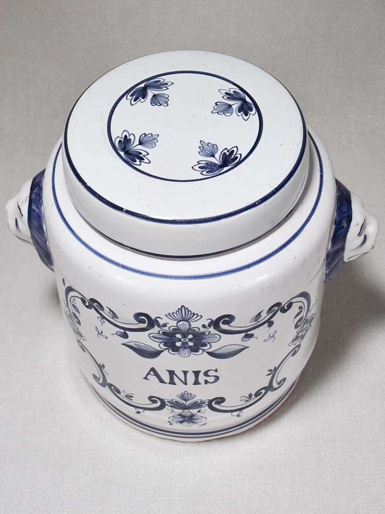 Large vintage pharmacy jar labelled Anis 11½"