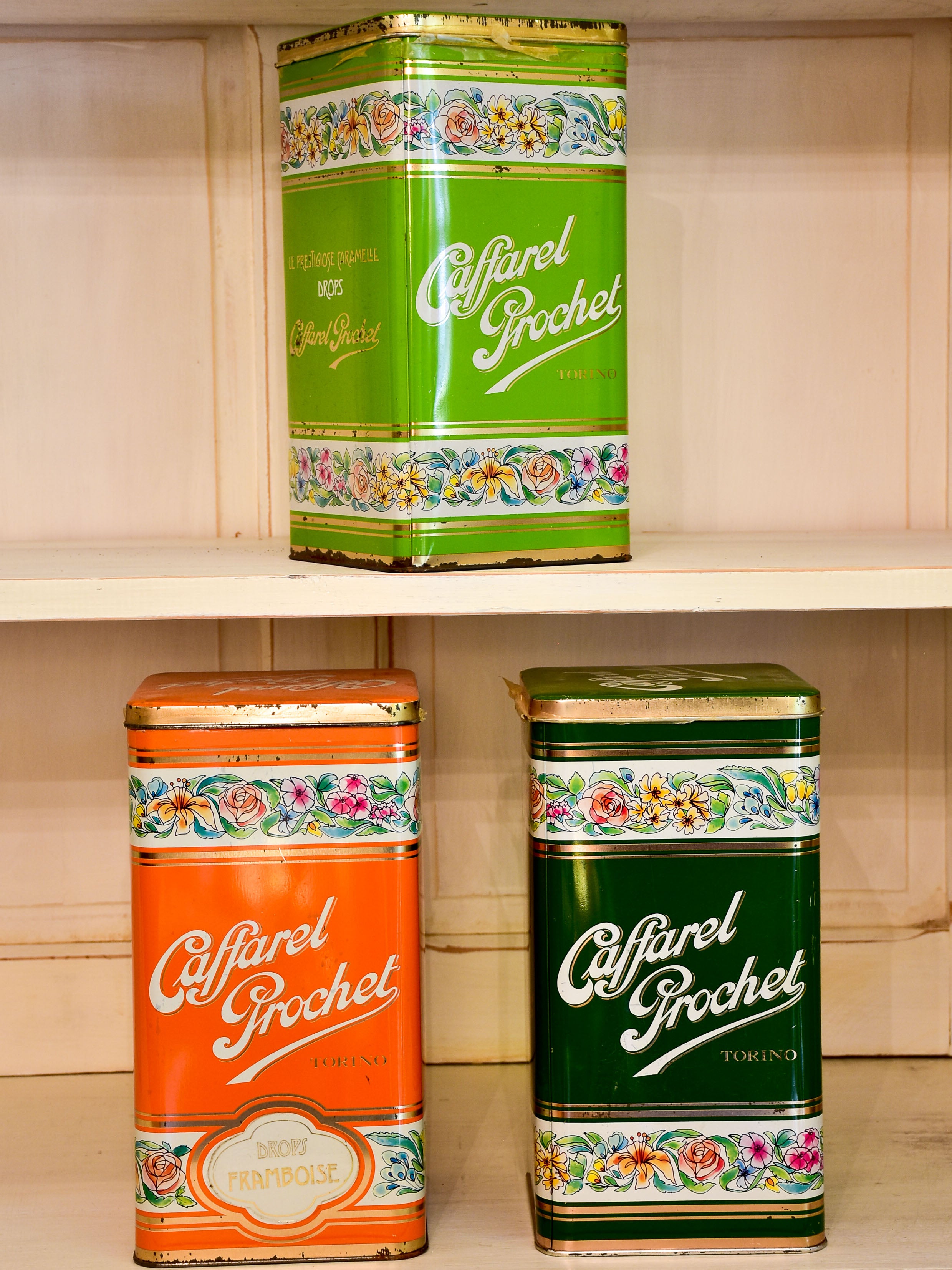 Collection of three vintage Italian lolly tins