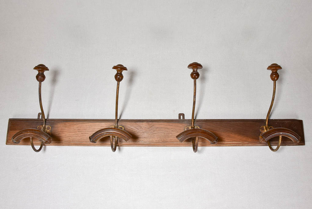 Salvaged antique French coat rack 39½"