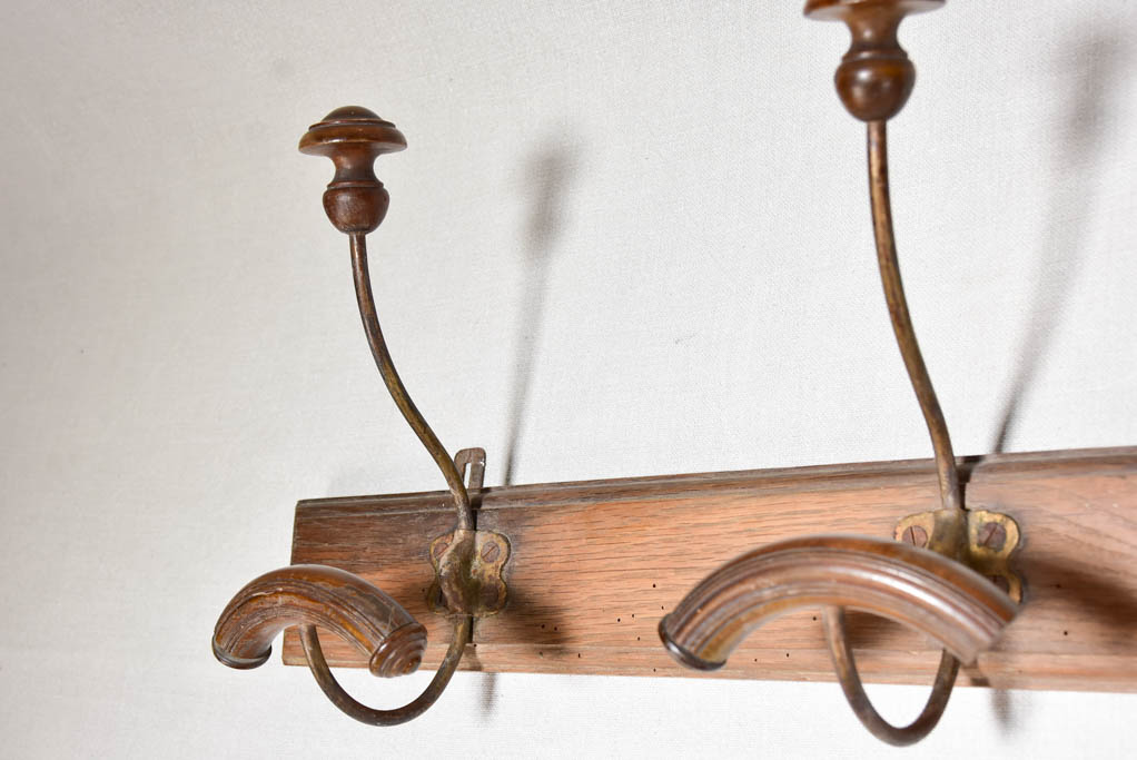 Salvaged antique French coat rack 39½"