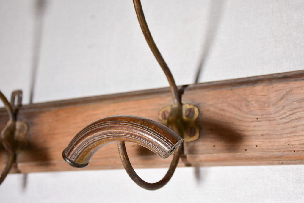 Salvaged antique French coat rack 39½"