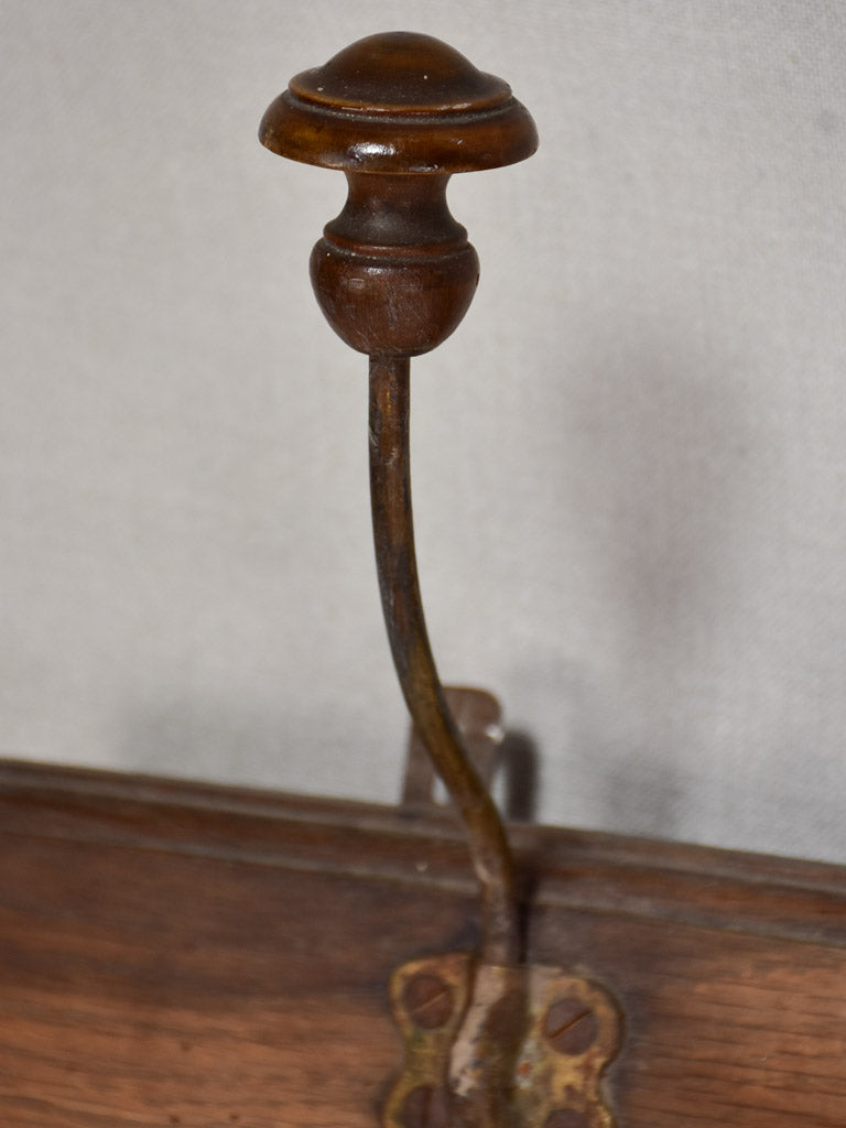 Salvaged antique French coat rack 39½"