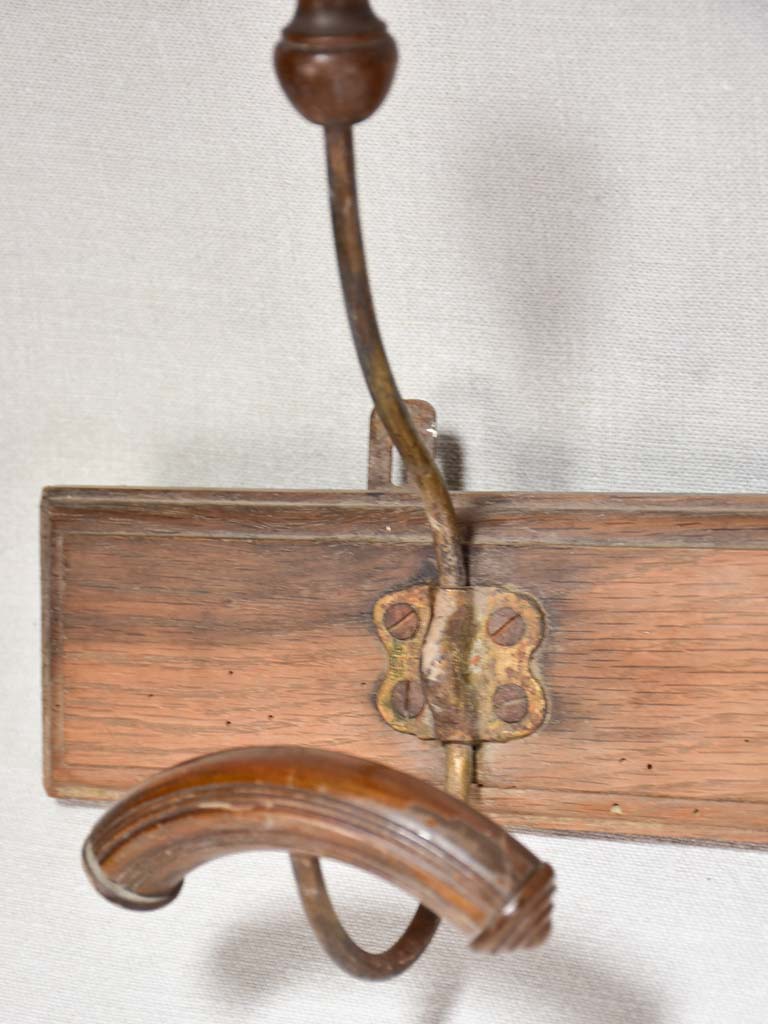 Salvaged antique French coat rack 39½"