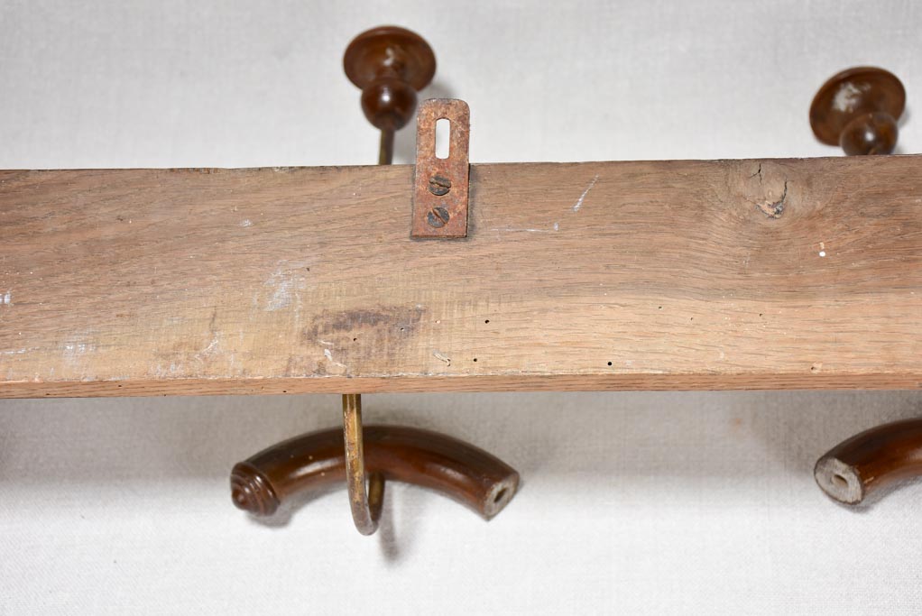 Salvaged antique French coat rack 39½"