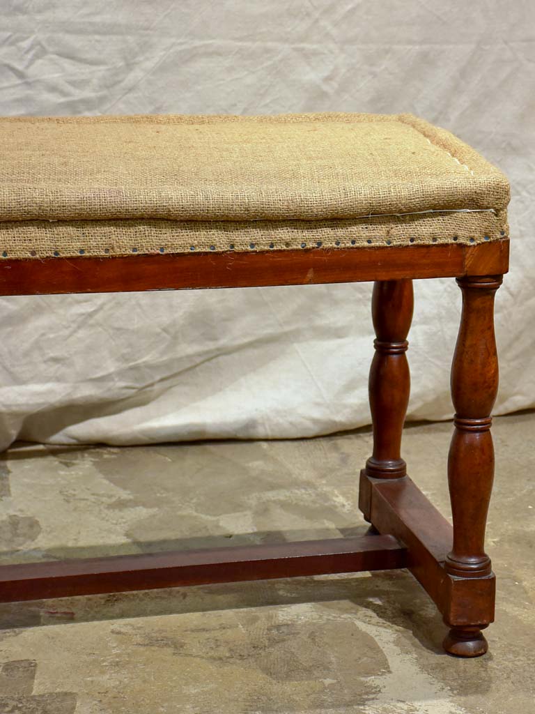 Antique French bistro style bench seat