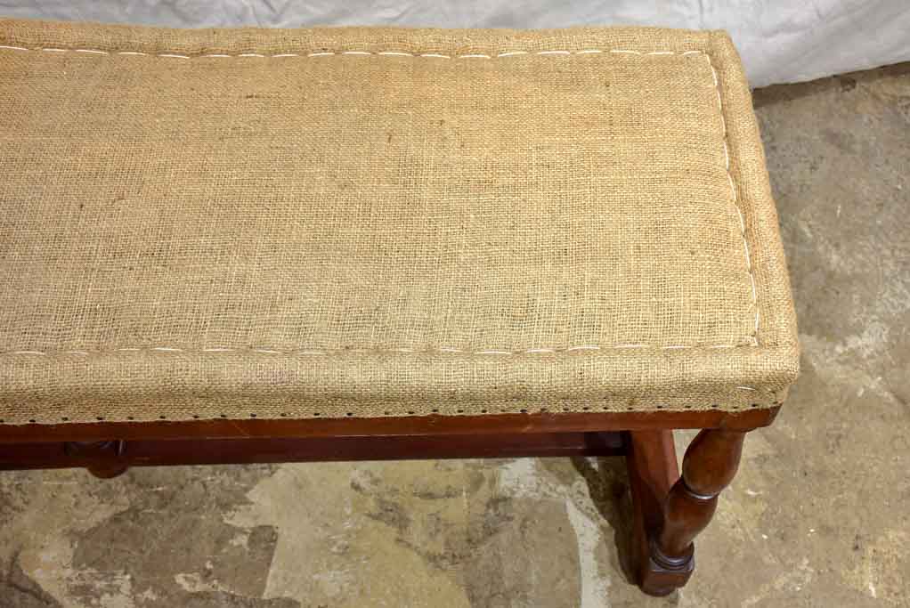 Antique French bistro style bench seat