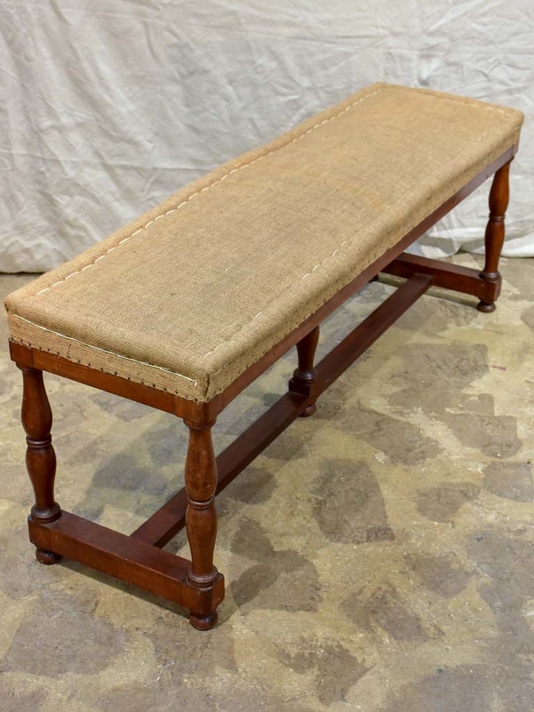 Antique French bistro style bench seat