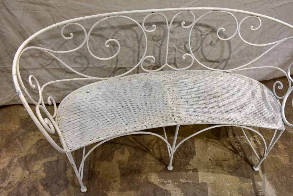 Antique French garden bench seat 56"