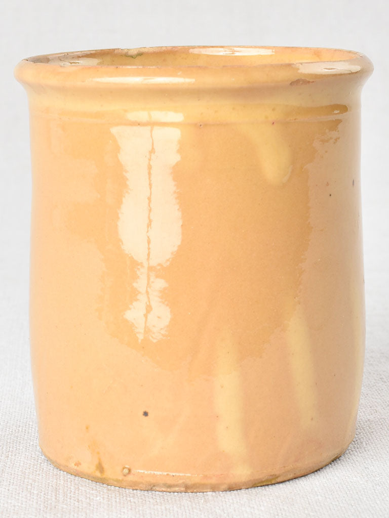 Small yellow ocher confit pot 4¼"