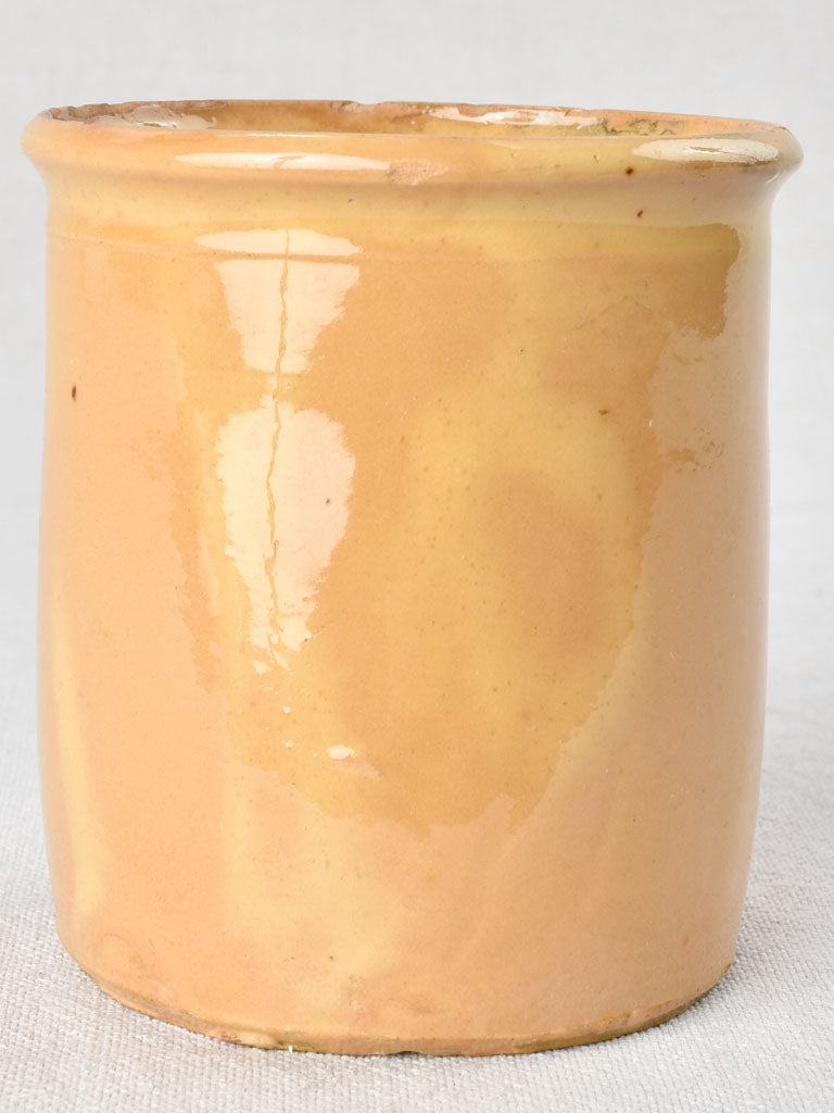 Small yellow ocher confit pot 4¼"