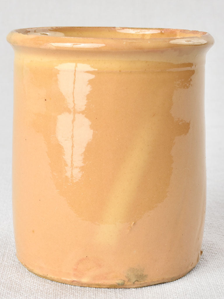 Small yellow ocher confit pot 4¼"